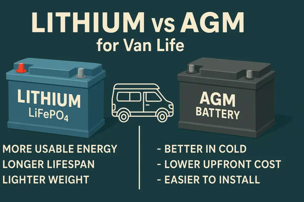 AGM and Lifepo battery bank for installation in camper van rear compartment